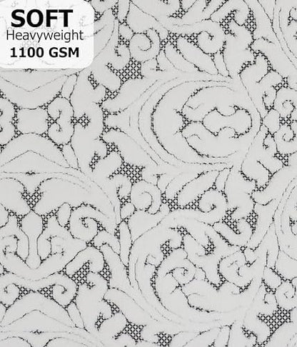 COTTON CRAFT Bath Tub Mat - 1 Pack Sculpted Jacquard Bathroom Mat - Black