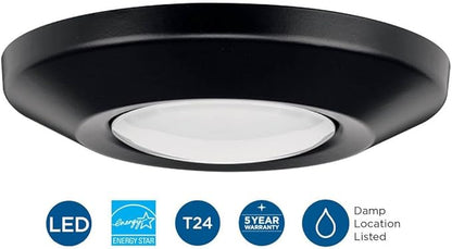 Progress Lighting Intrinsic - 15.5W 1 LED Adjustable Eyeball Flush Mount in Contemporary Style-1.546 Inches Tall and 7.25 Inches Wide