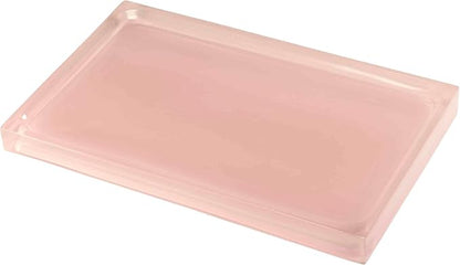 Izod - Bathroom Set, 3pc Countertop Accessories, Vanity Tray, Covered Jar & Lotion Pump, Modern Home Decor, Dorm Room Essentials (Marina Collection, Pink)