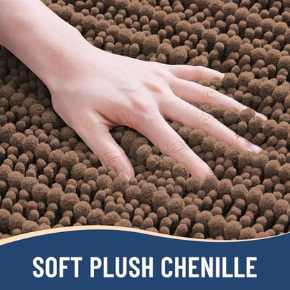 Arotive Bathroom Rugs Mat 47x24, Soft Absorbent Chenille Shaggy Bath Mat