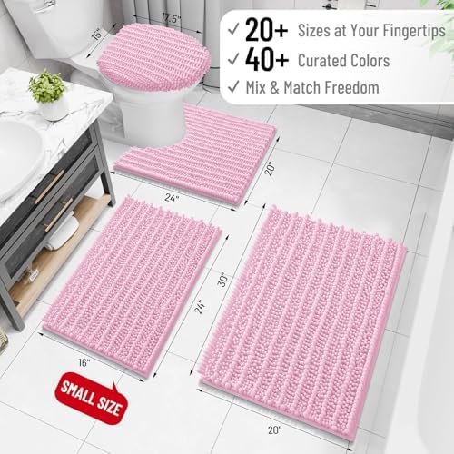Arotive Bathroom Rugs Mat 47x32, Soft Absorbent Chenille Shaggy Bath Mat