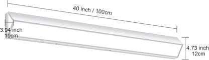40-Inch LED Modern Bathroom Vanity Light Fixtures, Chrome Modern Acrylic Bathroom Wall Lighting Fixtures Over Mirror (Cool White 6000K)