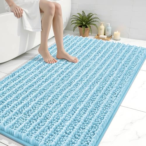 Arotive Bathroom Rugs Mat 47x32, Soft Absorbent Chenille Shaggy Bath Mat