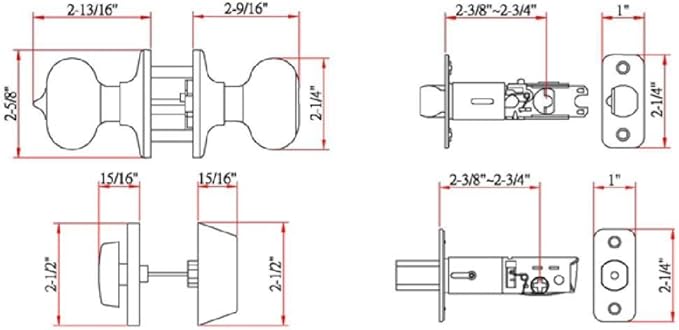 Design House 701821 Cambridge Entry Knob and Single Cylinder Deadbolt Combo Satin Nickel