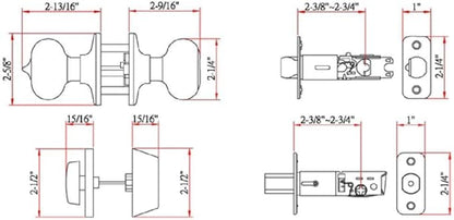 Design House 701821 Cambridge Entry Knob and Single Cylinder Deadbolt Combo Satin Nickel