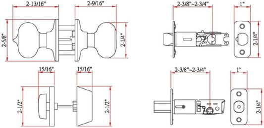 Design House 701821 Cambridge Entry Knob and Single Cylinder Deadbolt Combo Satin Nickel
