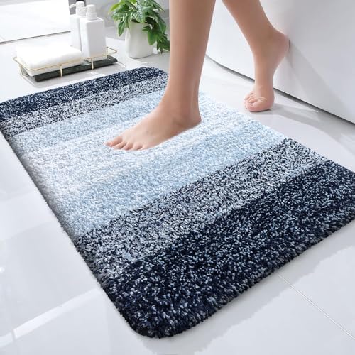 OLANLY Small Bathroom Rugs 24x16, Extra Soft Absorbent Microfiber Bath Rugs