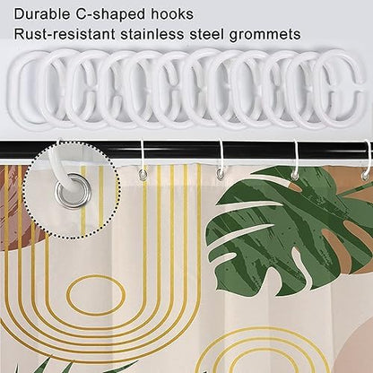 Boho Sage Green Shower Curtain for Bathroom 72x96 Inch