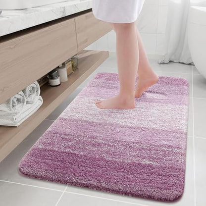 Arotive Microfiber Bathroom Rugs, Shaggy Soft Absorbent Bath Rug, 36x24