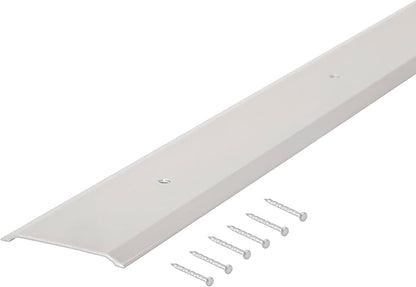 M-D Building Products 11056 1-3/4 in. x 1/8 in. x 36 in. Silver Aluminum Flat-Profile Threshold for Interior Doorways
