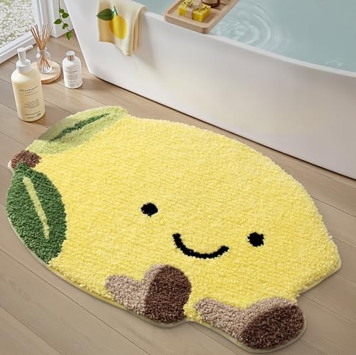 LUMI Cute Bathroom Rug, Absorbent Non Slip Bath Mat, 24"x34.5", Lemmy