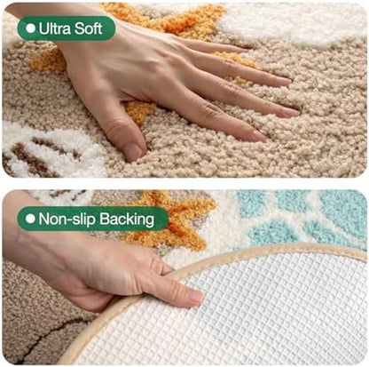 LUMI Beach Bathroom Rug Soft Microfiber Absorbent Bath Mat 30x60