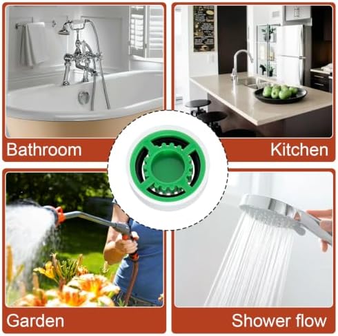 8Pcs Shower Flow Restrictor, Green Water Flow Reducer Control Value