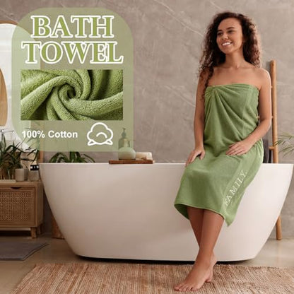 Hahafelt Decorative Bathroom Towel Set, Sage Green