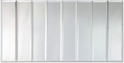 Beveled Mirror Tile, 3x12 Inch Mirror Subway Tiles for Kitchen Backsplash Bathroom Shower Wall 24 Pcs, 6 SQ.FT