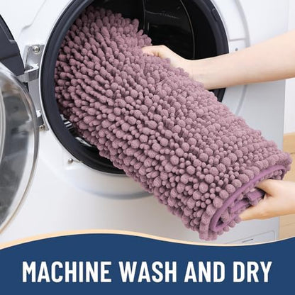 Arotive Bathroom Rugs Mat 47x24, Soft Absorbent Chenille Shaggy Bath Mat