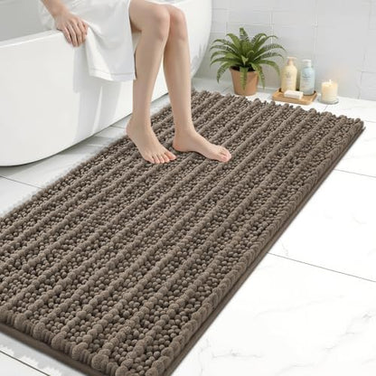 Arotive Bathroom Rugs Mat 50x30, Soft Absorbent Chenille Shaggy Bath Mat