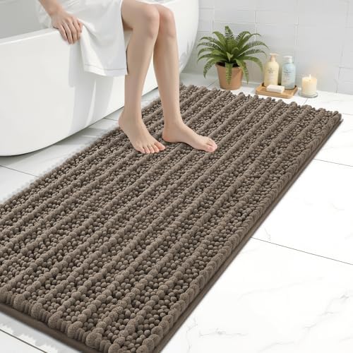 Arotive Bathroom Rugs Mat 44x24, Soft Absorbent Chenille Shaggy Bath Mat