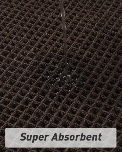 Upgraded Waffle Bath Mat Ultra Absorbent Non Slip Bathroom Mat, 17" x 24"