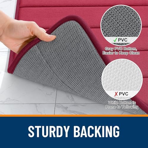OLANLY Memory Foam Large Bath Mat 44x32, Super Soft Absorbent Bathroom Rugs