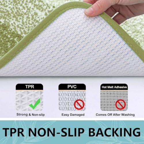 Arotive Microfiber Bathroom Rugs, Shaggy Soft Absorbent Bath Rug, 24x16