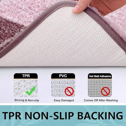 Arotive Microfiber Bathroom Rugs, Shaggy Soft Absorbent Bath Rug, 70x24