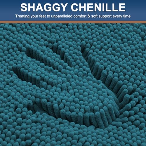 Smiry Bathroom Rugs 30X20, Luxury Chenille Extra Soft Absorbent Bath Mat
