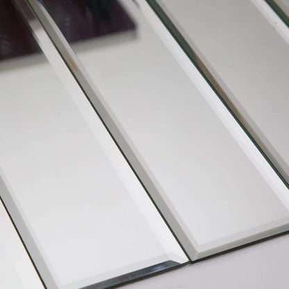 Beveled Mirror Tile, 3x12 Inch Mirror Subway Tiles for Kitchen Backsplash Bathroom Shower Wall 24 Pcs, 6 SQ.FT