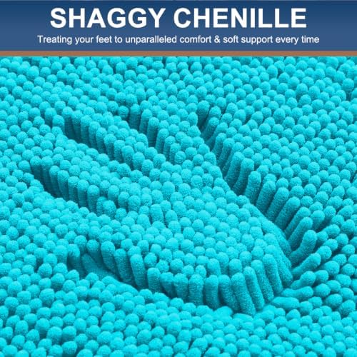 Smiry Bathroom Rugs 24X16, Luxury Chenille Extra Soft Absorbent Bath Mat