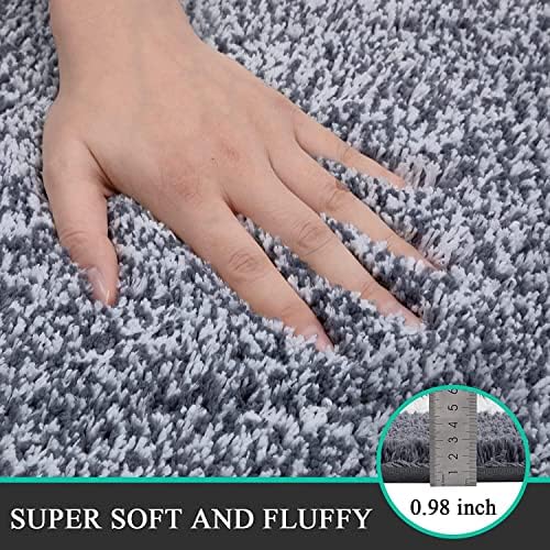 Pauwer Bathroom Rugs Sets 2 Piece, Non Slip Washable Bath Mat, Dark Grey