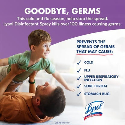 Lysol Disinfectant Spray, Sanitizer, Lavender, 19 oz, 2 Pack