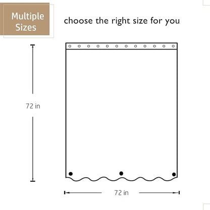 Felisa Mocha Mousse Fabric Shower Curtain Liner with 3 Large Magnets, Waterproof & Soft Cloth Shower Curtain Liner,Washable Shower Curtain for Bathroom,72 x 72 inches,Cortinas de Baño