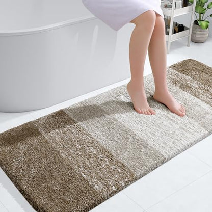 OLANLY Bathroom Runner Rug 54x24, Extra Soft Absorbent Microfiber Bath Rugs