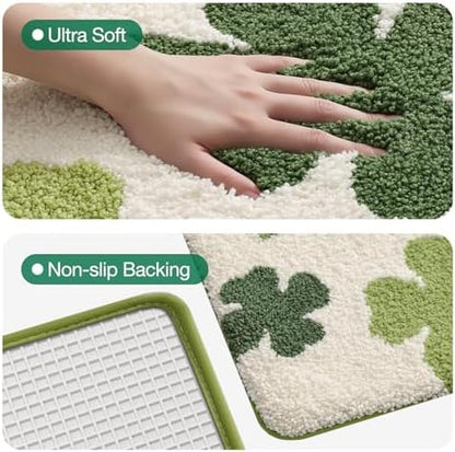 LUMI Bathroom Rug 16x24, Soft Absorbent Microfiber Bath Mat, Non Slip
