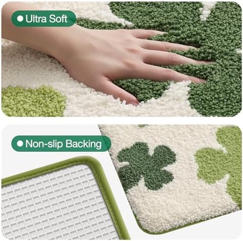 LUMI Bathroom Rug 20x32, Soft Absorbent Microfiber Bath Mat, Non Slip