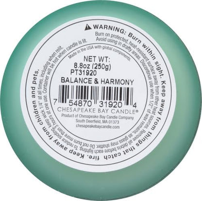 Chesapeake Bay Balance + Harmony Scented Candle Water Lily Pear Fragrance 50 Hours Burn Time Warm & Decorative Soy Wax Blend (Pack of 4)
