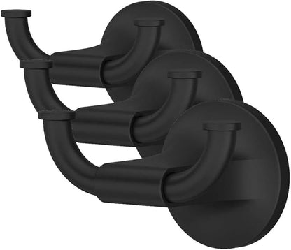 Pfister Pfirst Modern Towel Hook, Bathroom Towel Hook, Wall-Mounted, Screw-in, Matte Black Finish, BRHPFM0B (Pack of 3)
