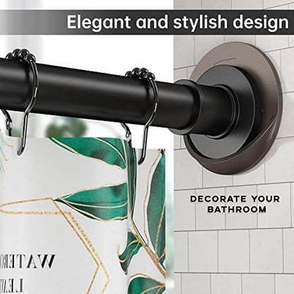 BRIOFOX Shower Curtain Rod Holder 3M Adhesive | Heat Resistant | Waterproof | Max Load 60 lbs Shower Rod Retainer for Wall, 2 Pack, Bronze (Rod Not Included)