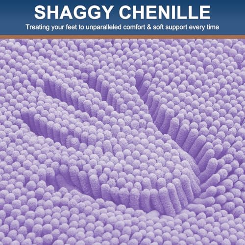 Smiry Bathroom Rugs 36X24, Luxury Chenille Extra Soft Absorbent Bath Mat