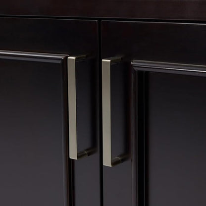 ARIEL Stafford 84-inch Bathroom Vanity with Sink,Solid Wood, 1.5-inch Italian Carrara Marble Countertop & Backsplash, Double Oval Porcelain Sink, 5 Soft Closing Doors, 6 Dovetail Drawers, Espresso