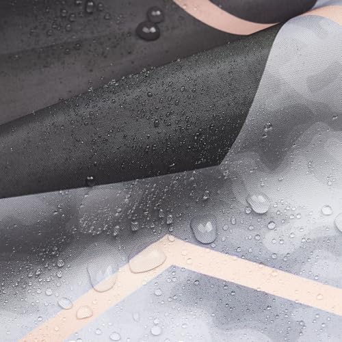 deFouliao Grey Shower Curtain Modern Abstract Geometric Grid Bathroom Curtain Sets for Bathtub Home Art Decor, Waterproof Fabric Washable with Hooks, 36x72 Inch