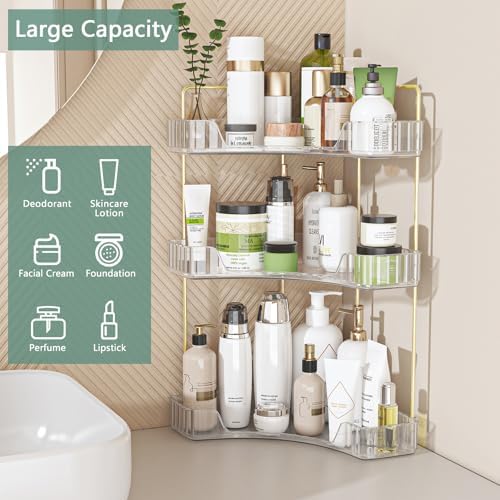 Webetop Corner Bathroom Organizer, 3 Tier Storage for Countertop