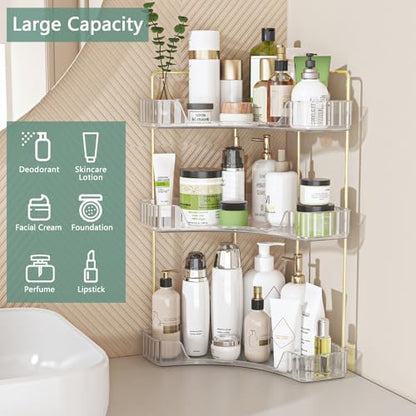 Webetop Corner Bathroom Organizer, 3 Tier Storage for Countertop