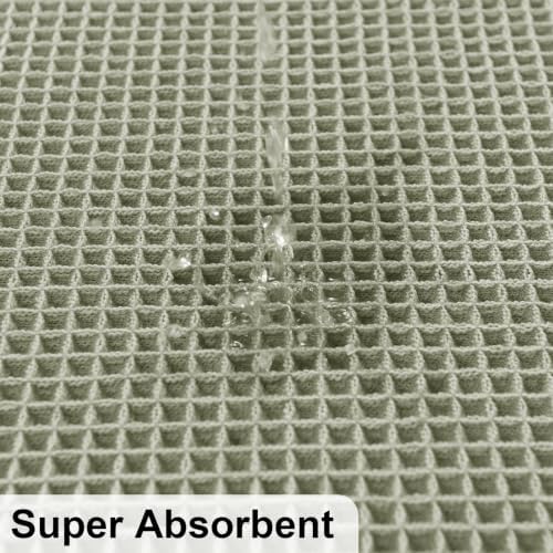 JIUZHEN Set of 2 Waffle Bathroom Rugs Non Slip Bath Mats, 16"x24"+24"x60"