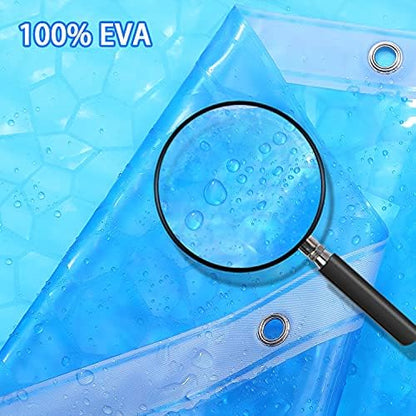 Bostofy Waterproof Shower Curtain Liner EVA Thick Shower Curtain with Heavy Duty 3 Bottom Magnets, Shower Liner for Shower Stall, Bathtubs, 3D Pebble Pattern, 72 x 72,12 Hooks