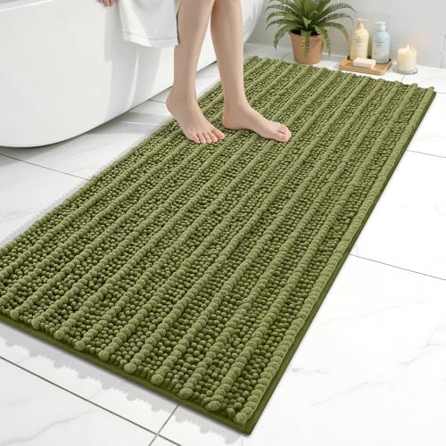 Arotive Bathroom Rugs Mat 47x24, Soft Absorbent Chenille Shaggy Bath Mat