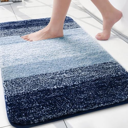 Arotive Microfiber Bathroom Rugs, Shaggy Soft Absorbent Bath Rug, 24x16