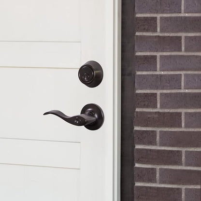 Design House 778886 Springdale Keyed Unlocking Door Handle, Matte Black