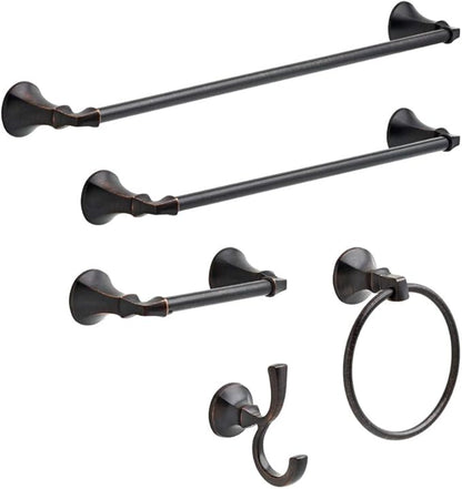 DELTA FAUCET Rubber Limited 76418-RB Ashlyn 18-in Wall Mount Towel Bar Bath Hardware Accessory in Venetian Bronze