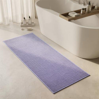 Triohero Bathroom Runner Rug, Long Bath Mat Washable Thin Quick Dry Low Pile Bathroom Runner Rugs 24 x 60 Non Slip, Lavender 24"x60"